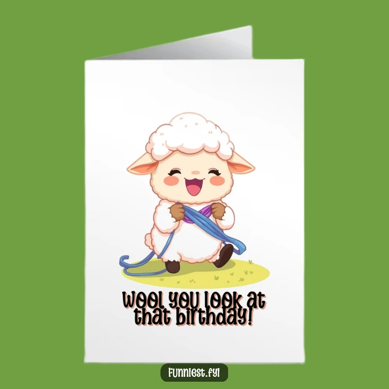 Free Printable Birthday Card: Sheep Knitting Rainbow - Crafty Downloadable Gift!