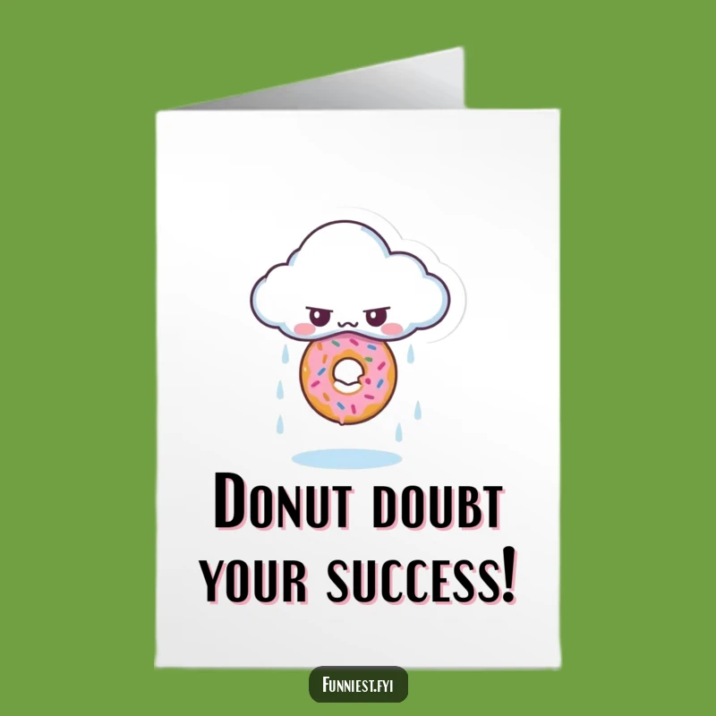 Free Printable Congrats Card: Grumpy Cloud's Donut Shower - Deliciously Funny Downloadable Gift!