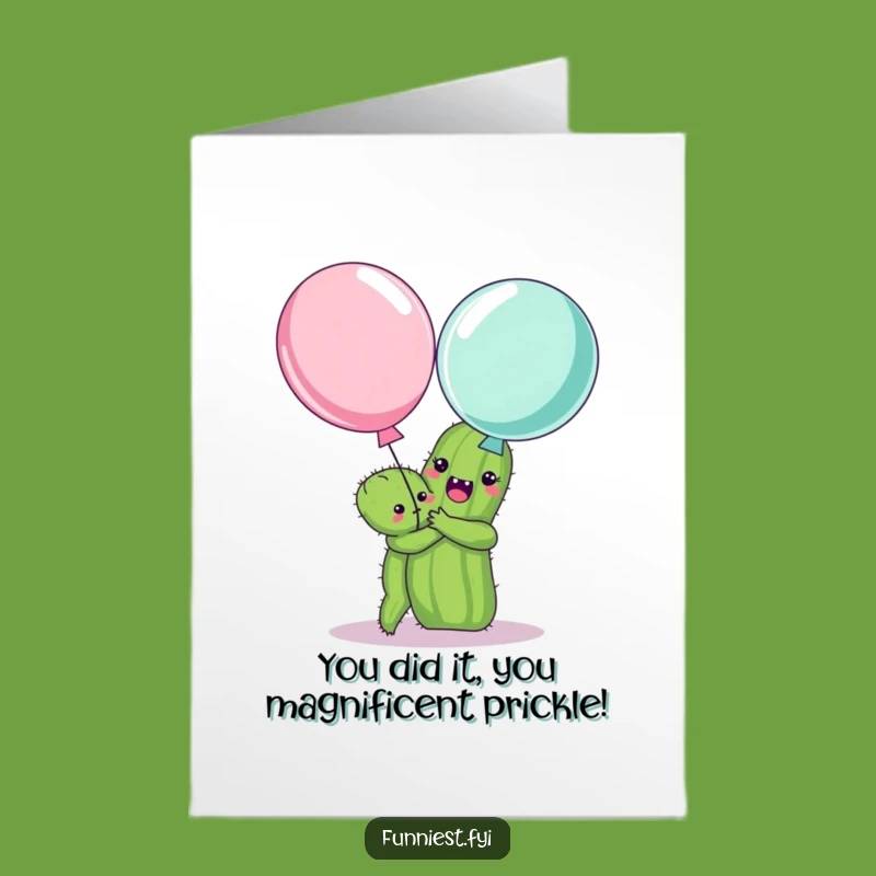 Free Printable Cactus Congratulation Card - Funny DIY Downloadable Gift