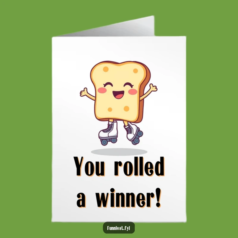 Free Printable Congrats Card: Hilarious Toast Skater Downloadable Greeting for Success