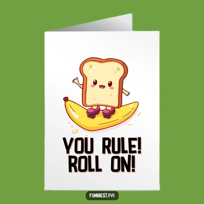 Free Printable Congrats Card: Toast Skater's Slippery Success - Funny Downloadable Gift!