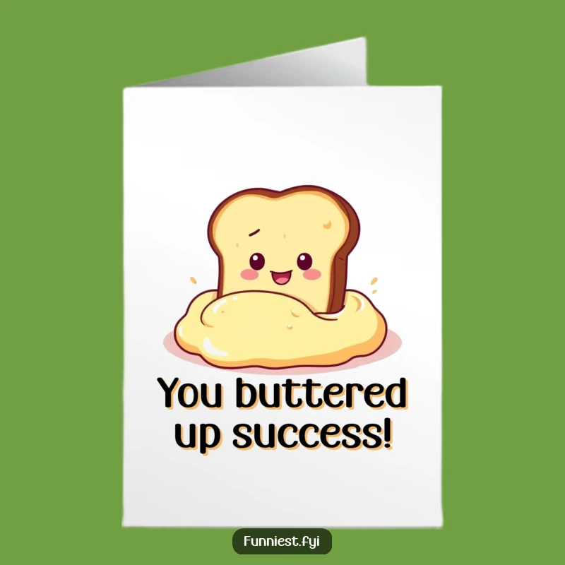 Free Printable Toast Dive Congrats Card: Celebrate with Butter-fy Bliss