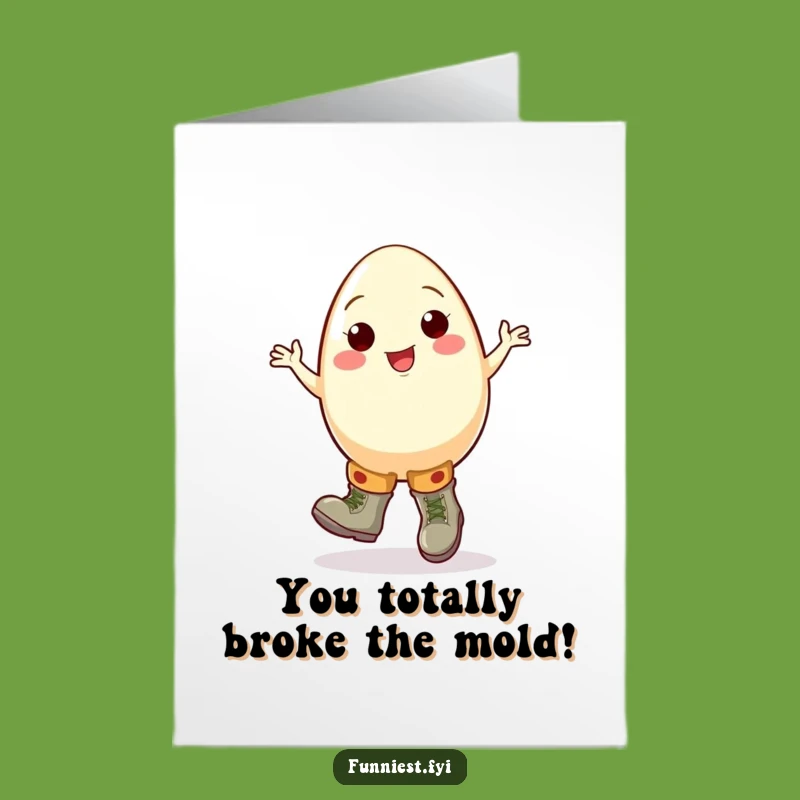 Free Printable Congrats Card: Cheerful Egg Dancing - Funny Downloadable Gift!