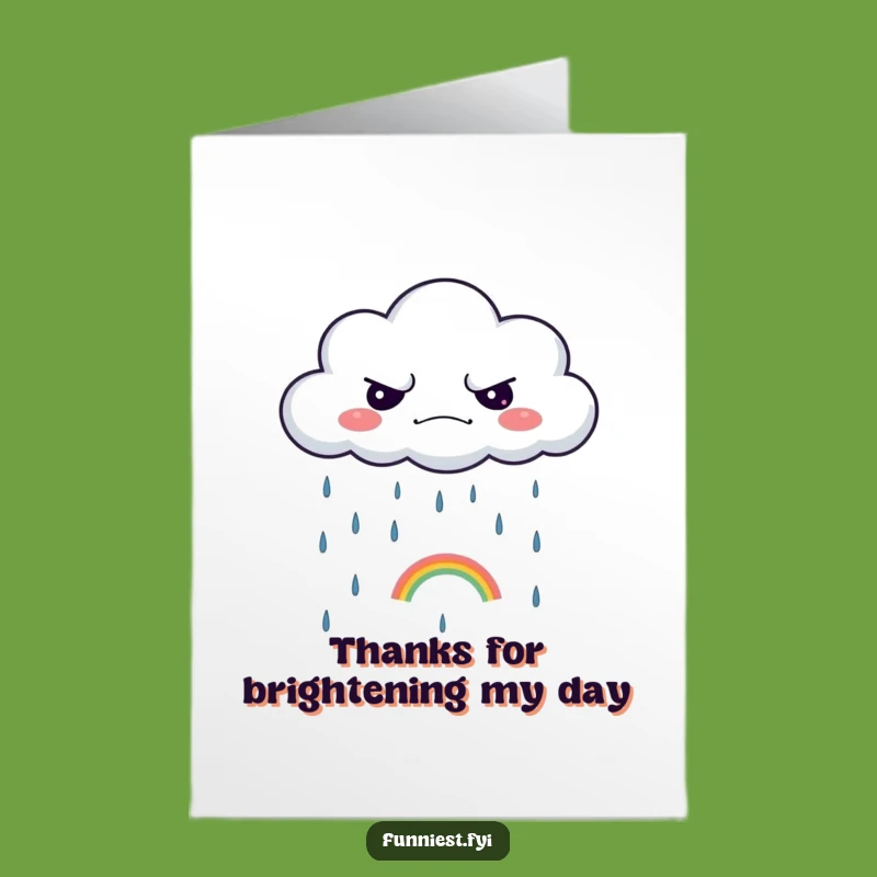 Free Printable Thank You Card: Grumpy Cloud Rainbow - Tiny Thanks!