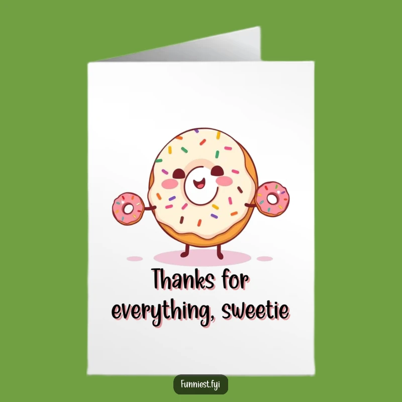 Free Printable Thank You Card: Juggling Donut Thanks - Funny Downloadable Gratitude!