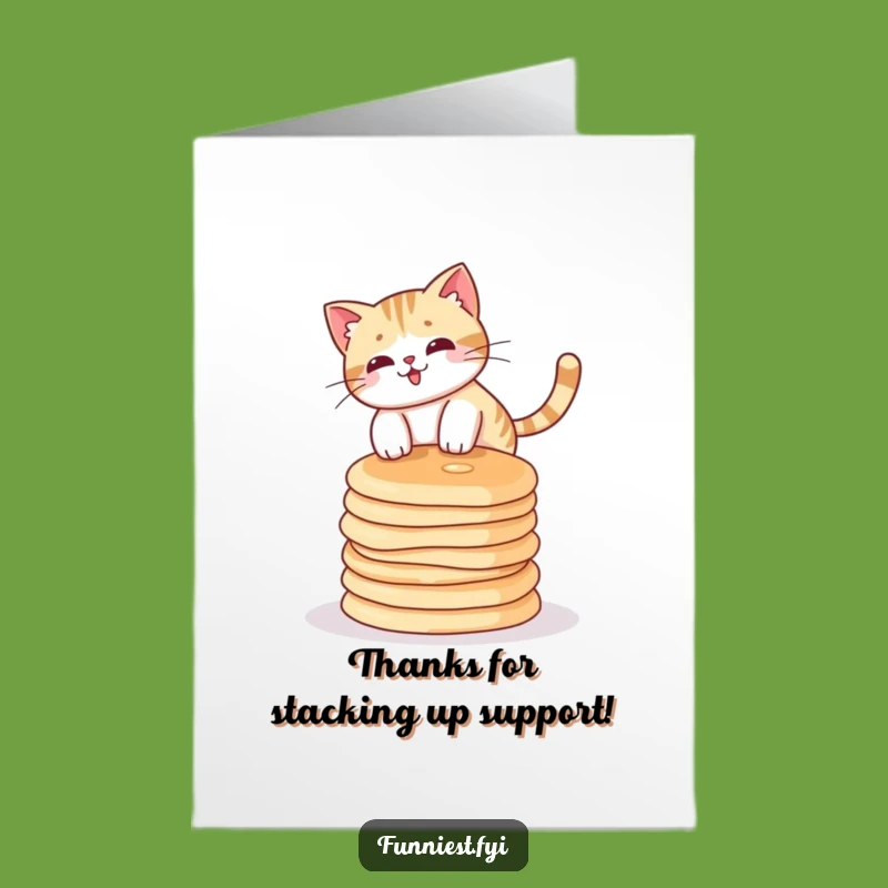 Hilarious Free Printable Thank You Card: Cat Pancake Balance - Downloadable Gift!