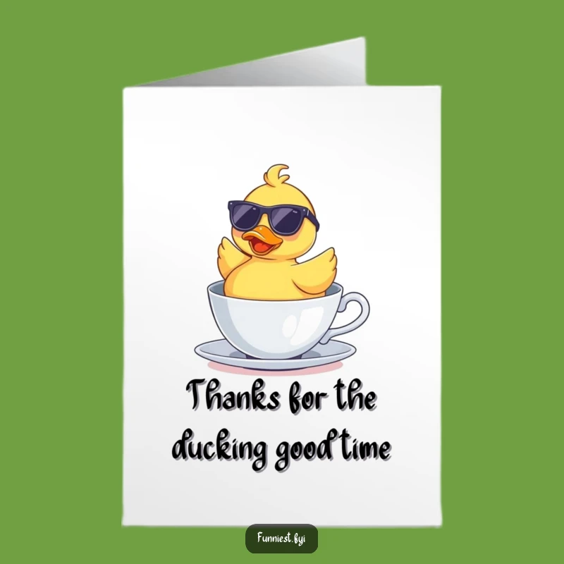 Thank You Rubber Duck Card: Free Printable & Funny Downloadable Note
