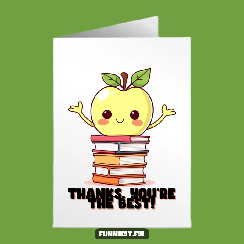 Funny Free Printable Thank You Card: Wise Apple Books! Charming Downloadable Gift