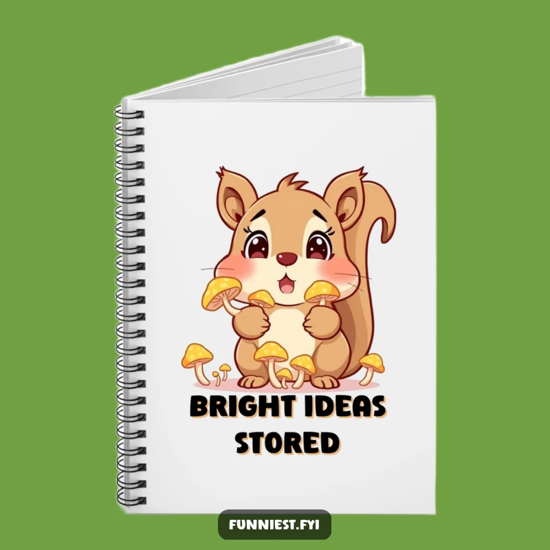 Funny Squirrel Mushroom Notebook - Jot Down Forest Discoveries
