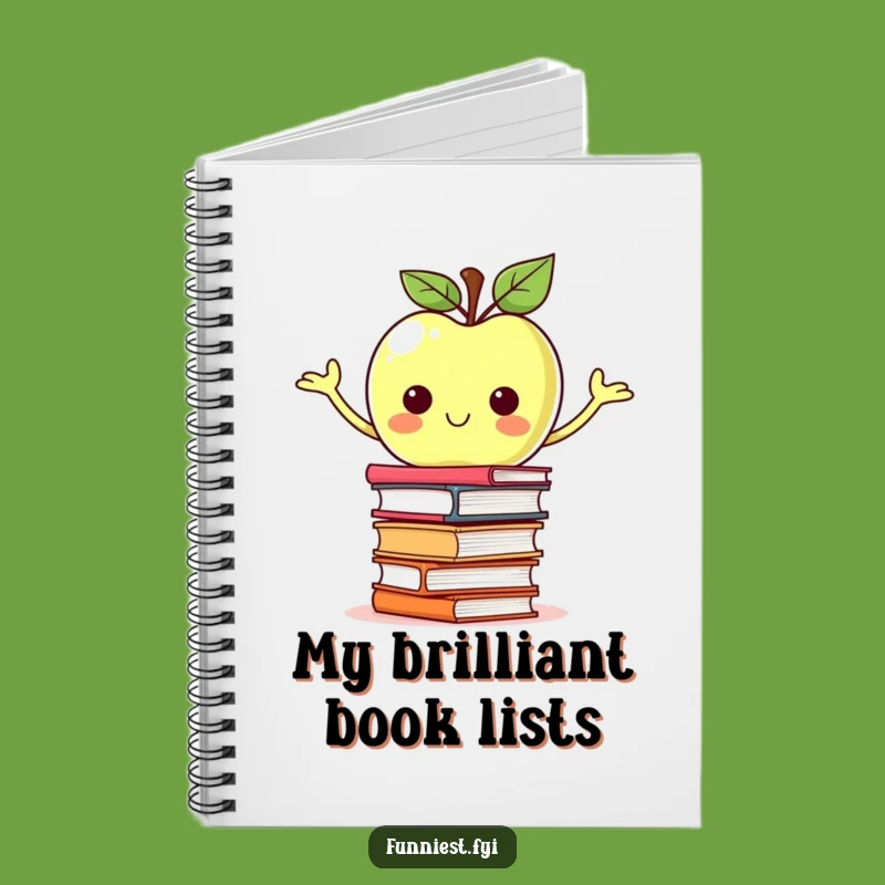 Funny Apple Books Notebook: Jot Down Ideas with Hilarious Academic Notes
