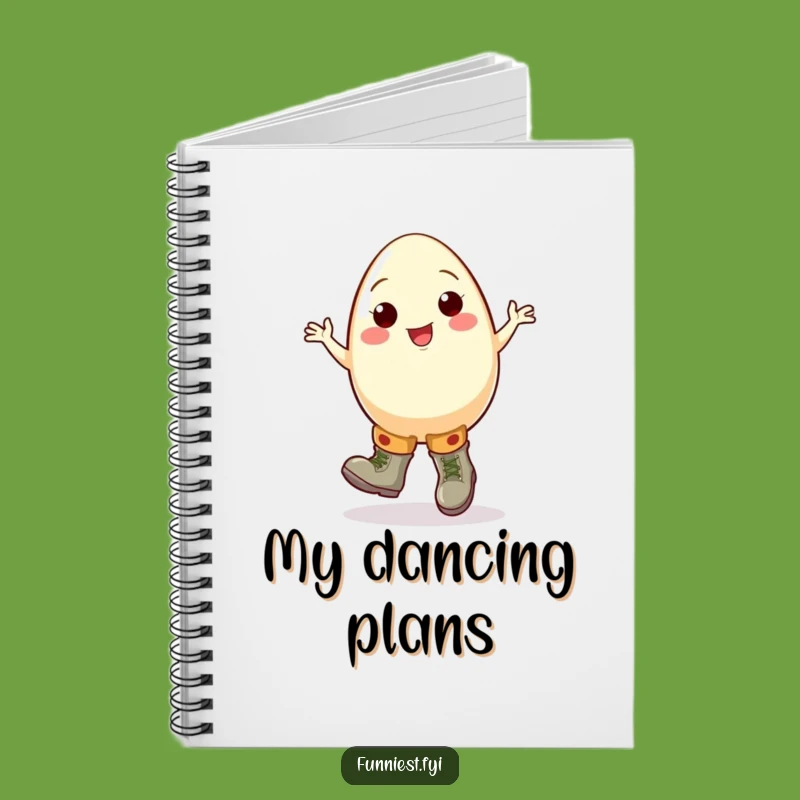 Funny Egg Jigging Boot Notebook, Cheerful Journal, Creative Humorous Gift