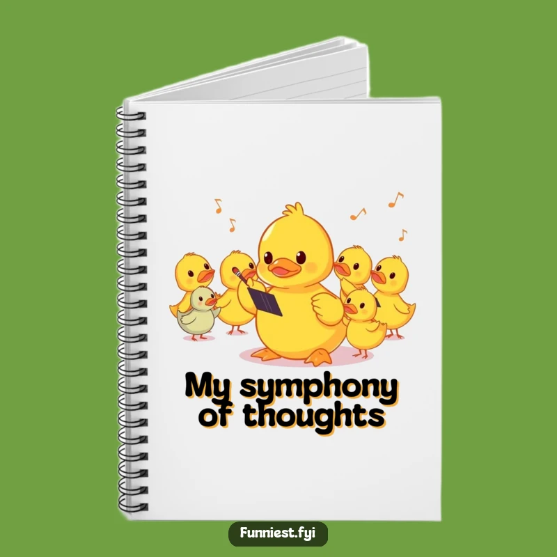 Funny Shy Duck Conductor Notebook: Capture Ideas with Hilarious Musical Notes