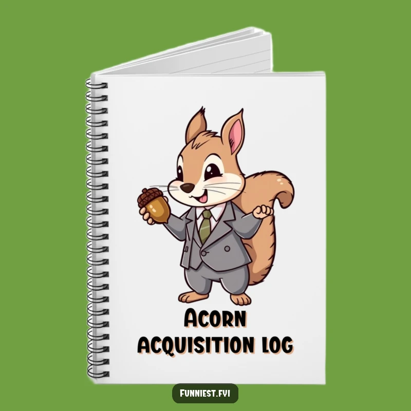 Funny Suit Squirrel Notebook: Acorn Jewel Journal for Ideas