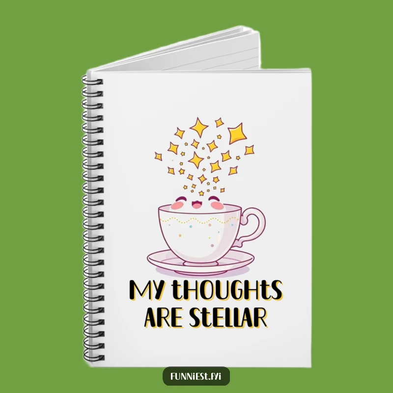 Funny Teacup Journal, Starry Thoughts Notebook and Funny Gift