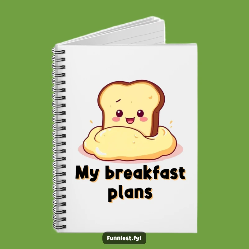 Funny Toast Butter Dive Notebook - Jot Down Your Delicious Ideas!