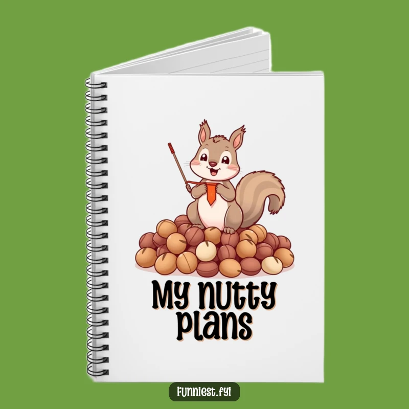 Funny Squirrel Nut Hoarder Notebook - Triumphant Banner Squirrel Journal Funny Gift