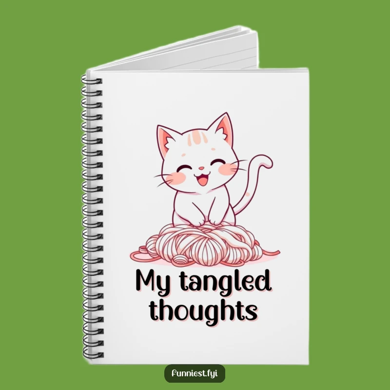 Funny Cat Yarn Notebook: Tripping Feline Journal - Hilarious Writing Gift!