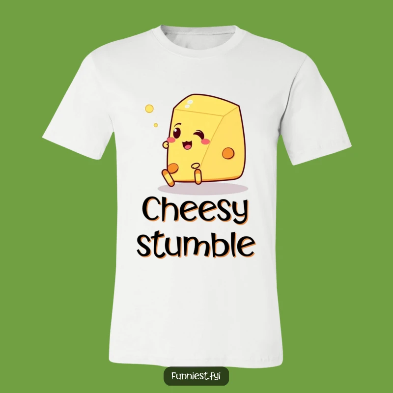 Funny Talking Cheese T-Shirt: Tripping Wedge for Humorous Style