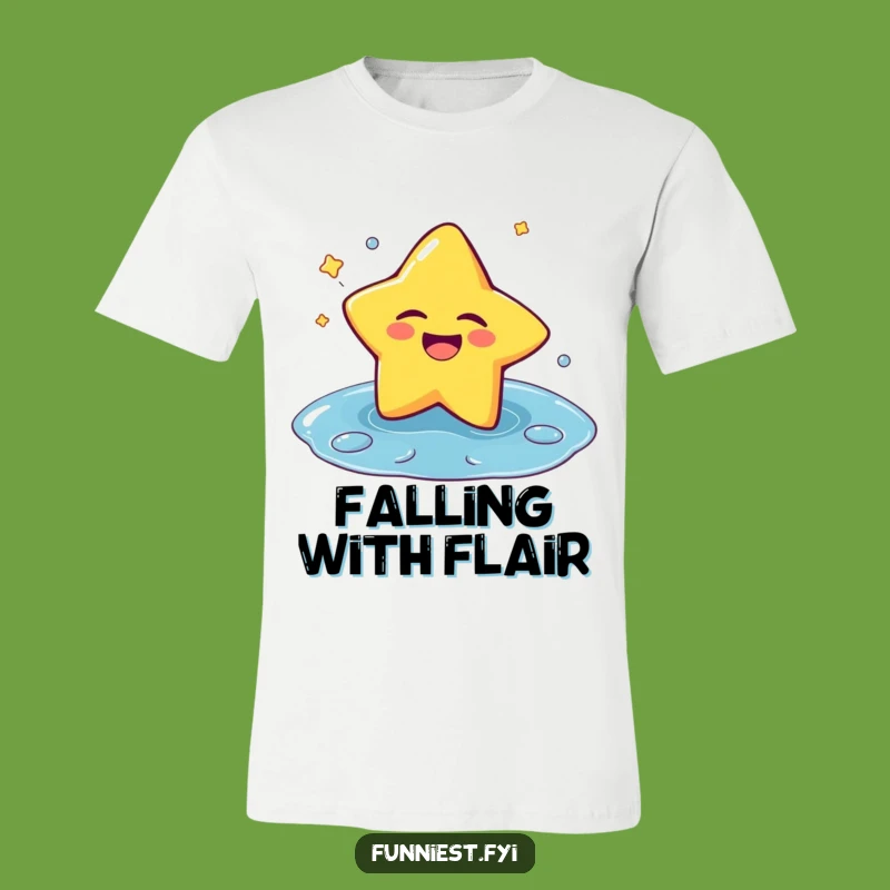 Funny Laughing Star Puddle Splash T-Shirt: Wear Your Joyful Humor!
