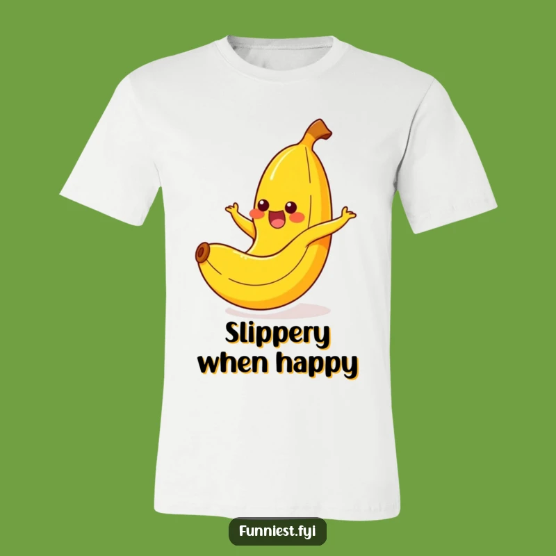 Funny Banana Peel Shirt: Cheerful Character Slipping, Hilarious Yelping Tee, Great Gift
