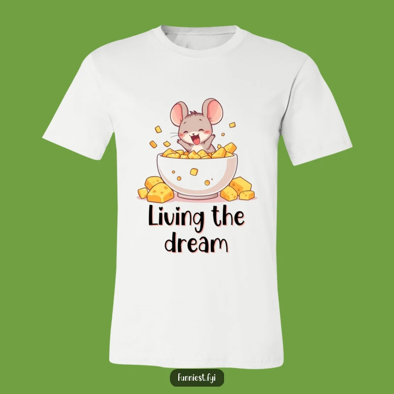 Funny Mouse Cheese Lover T-Shirt, A Humorous Tee for Dairy Devotees