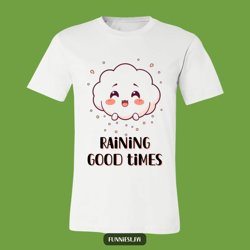 Funny Surprised Cloud Shirt: Laughing Rain Character, Hilarious Tee, Great Gift