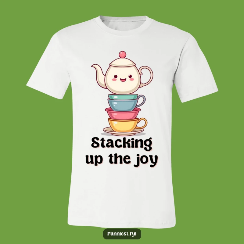 Funny Teapot Tea Cups T-Shirt: Risky Brew Humor, Perfect Funny Gift