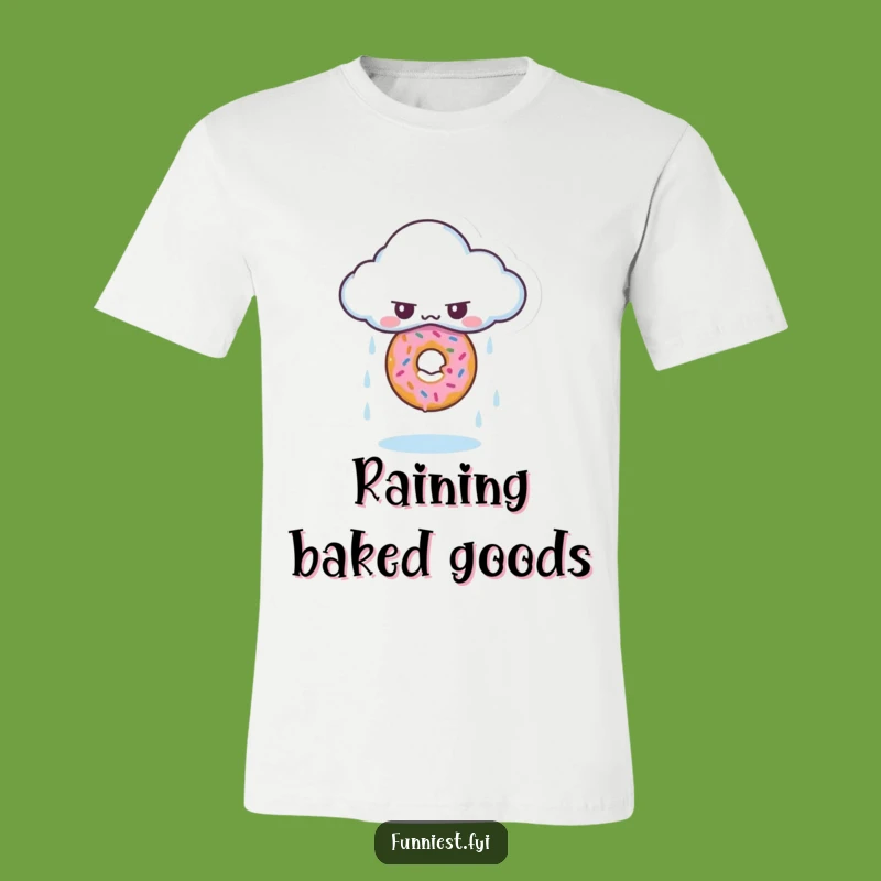 Funny Grumpy Cloud Donut T-Shirt - Hilarious Weather & Foodie Gift