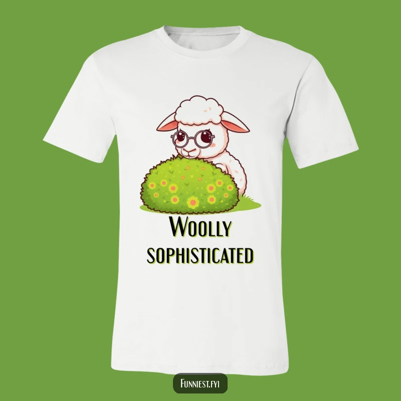 Funny Smug Sheep Monocle T-Shirt - Posh & Hilarious Garden Apparel