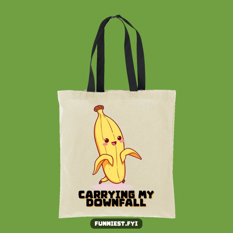Funny Banana Peel Spill Tote Bag - Carry Your Comedy!