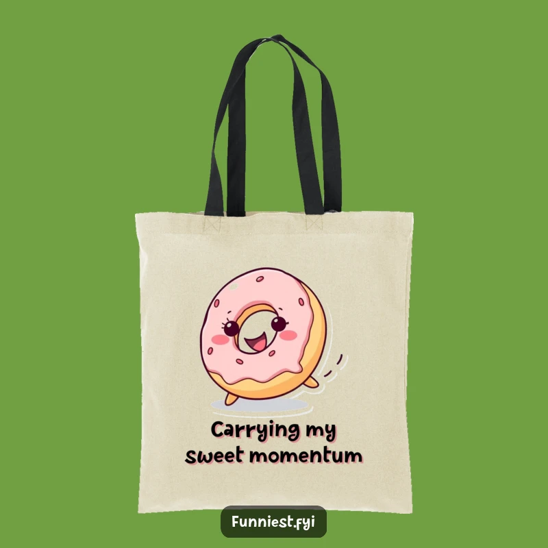 Funny Donut Rolling Tote Bag - Carry Treats with Playful Style