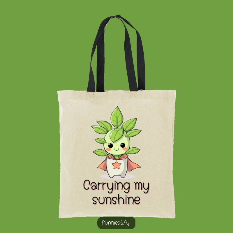 Funny Superhero Houseplant Tote Bag: Carry Your Essentials with Hilarious Heroism