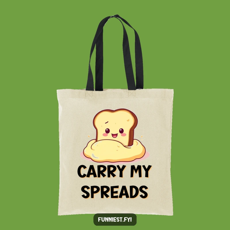 Funny Toast Butter Dive Tote Bag - Carry Your Breakfast Love in Style