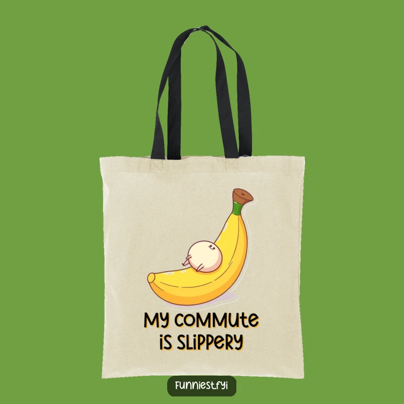 Funny Banana Peel Tote Bag: Rolling Character Bag - Stylish and Hilarious Gift!